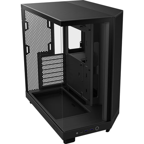 Nzxt h6 flow rgb midi tårnhus (sort | 2x usb-a | 1x usb-c | rgb | hærdet glas)
