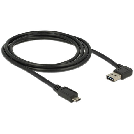 Delock easy-usb-a 2.0 han > easy-usb micro-usb-b 2.0 han-kabel (sort, 2 meter)