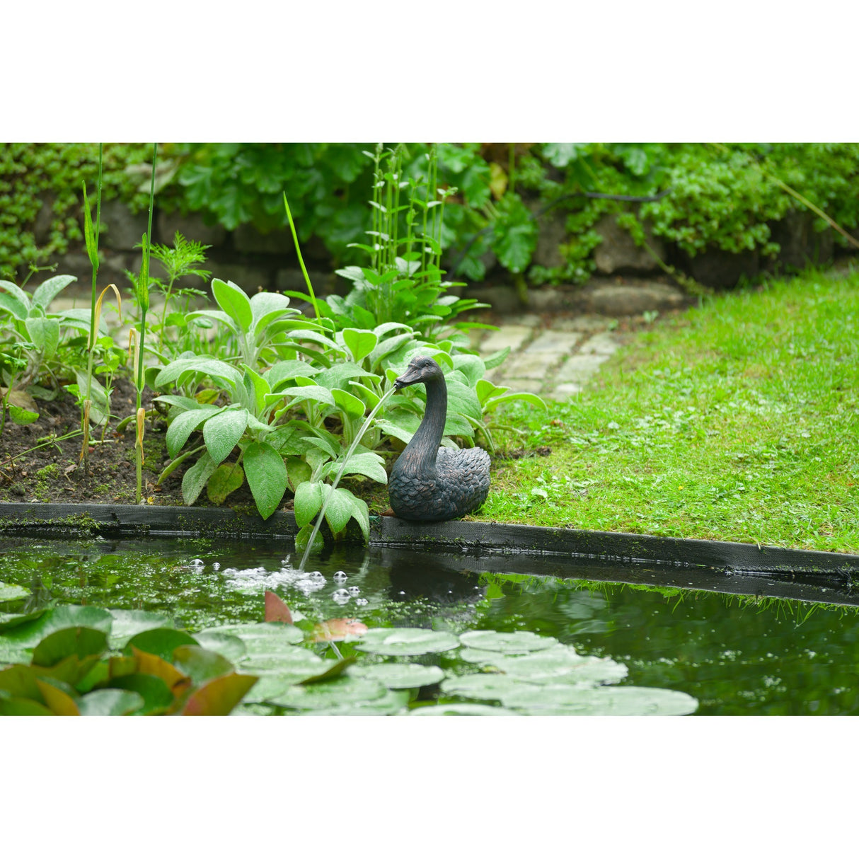 Ubbink spray figur svanevand funktion