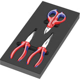 Wera 9781 skumgummi indsats med Knipex tang sæt 2, 3-delt - 05150181001