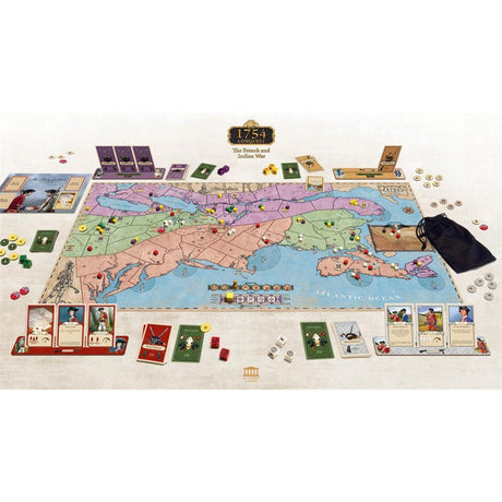 Europæisk spillernetværk 1754 erobring: det franske og indiske krigsbrætspil (engelsk, 2 - 4 spillere, 60 - 240 minutter, fra 12 år)