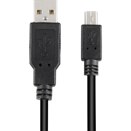 Sharkoon USB-A 2.0 > mini USB-B-kabel (sort, 0,5 meter, dobbelt afskærmning)
