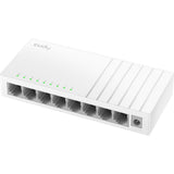 Cudy 8-ports 10 100 mbps uadministreret switch (hvid)