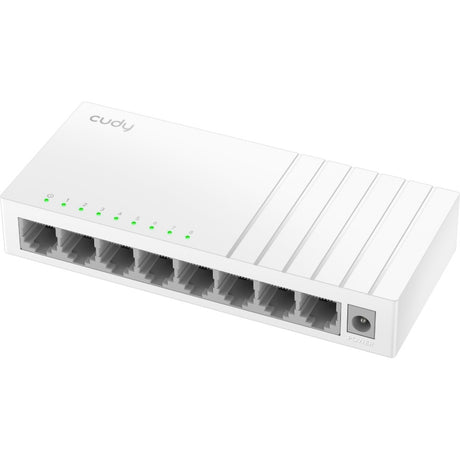 Cudy 8-ports 10 100 mbps uadministreret switch (hvid)