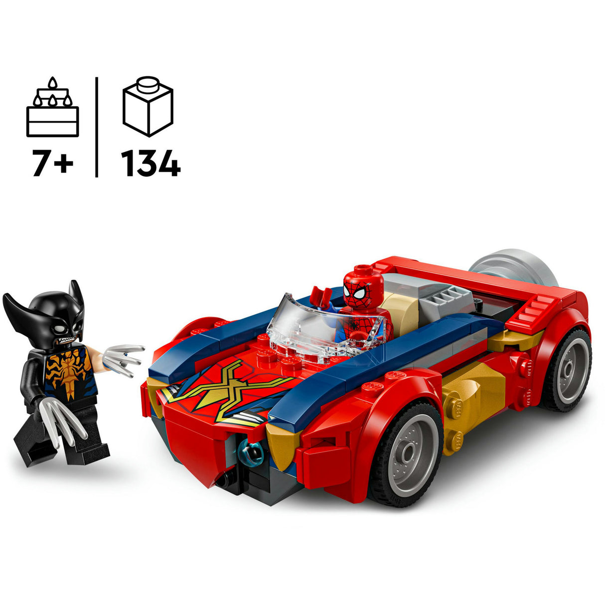 Lego superhelte 76336 marvel spider-man bil vs. gift jærv