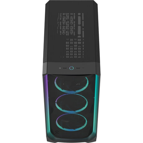 Fractal design meshify 3 ambience pro rgb midi tårnhus (sort | 2x usb-a | 1x usb-c | rgb | hærdet glas)