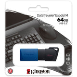 Kingston Data Traveler Exodia M 64 GB USB-stick (blå sort, USB-A 3.2 gen 1)