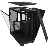 Nzxt h6 flow midi tårnhus (sort | 2x USB-A | 1x USB-C | hærdet glas)