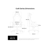 Dxracer craft xl sort epu læder gaming stol (sort)