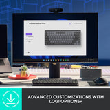 Logitech MX mekanisk mini-tastatur (sort, amerikansk-internationalt layout (QWERTY), GL taktil, 80 % (TKL), Bluetooth)