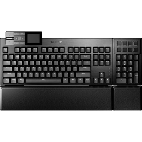 Vær stille! dark mount silent tactile rgb mekanisk gaming-tastatur (sort, us-layout (qwerty), silent tactile, 100%, argb, pbt double-shot keycaps, media dock)