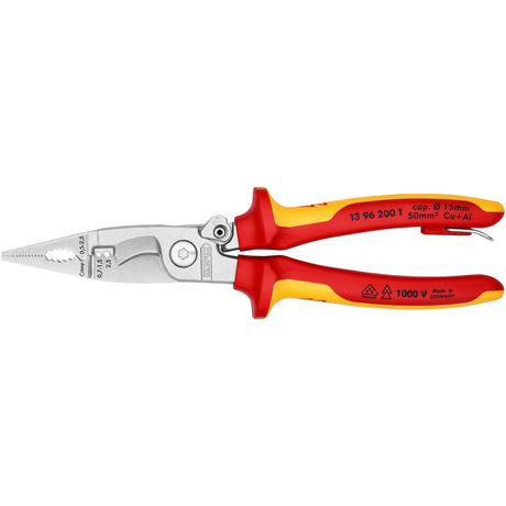 Knipex elinstallationstang 13 96 200 t (rød gul)