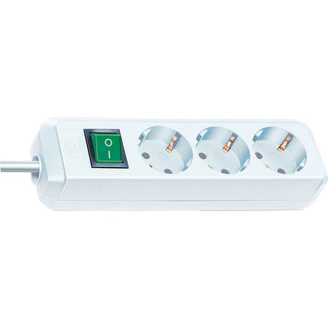 Brennerstuhl eco-line med kontakt 3-vejs, 5 m fatning (hvid)