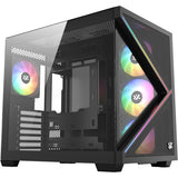 Xyz PC Gear Qubex Midi Tower-hus (sort | 2x USB-A | 1x USB-C | Hærdet glas)