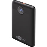 Goobay powerbank kompakt 10.000 mah (sort, 10 ah, 1x USB-A, 1x USB-C, strømforsyning, hurtig opladning)