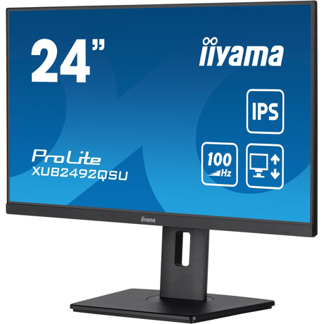 Iiyama prolite xub2492qsu-b1 23.8 skærm (sort (mat), HDMI, skærmport, 3x USB-A, USB-C)