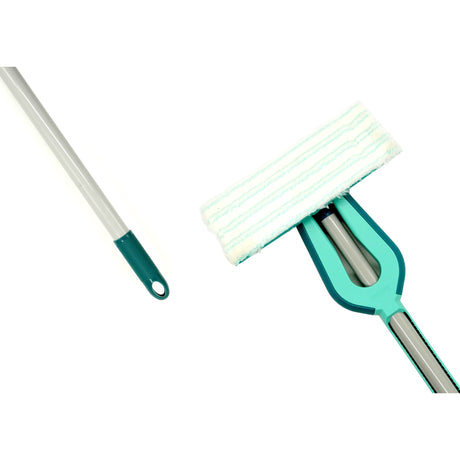 Leifheit picobello gulvvisker s micro duo med håndtag - 27 cm viskebredde - turkis - grå