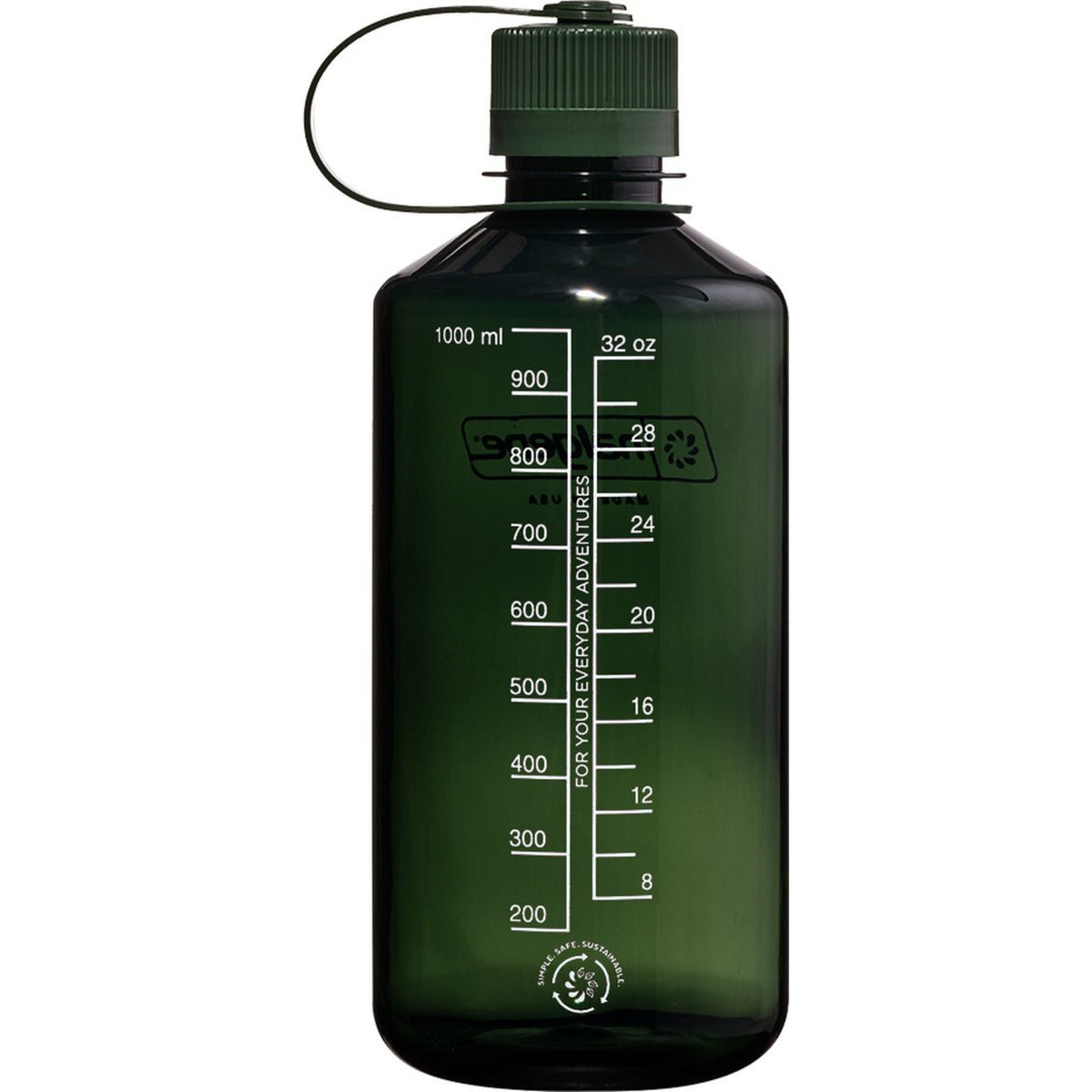 Nalgene small mund sustain vandflaske, 1 liter drikkedunk (lyseblå)