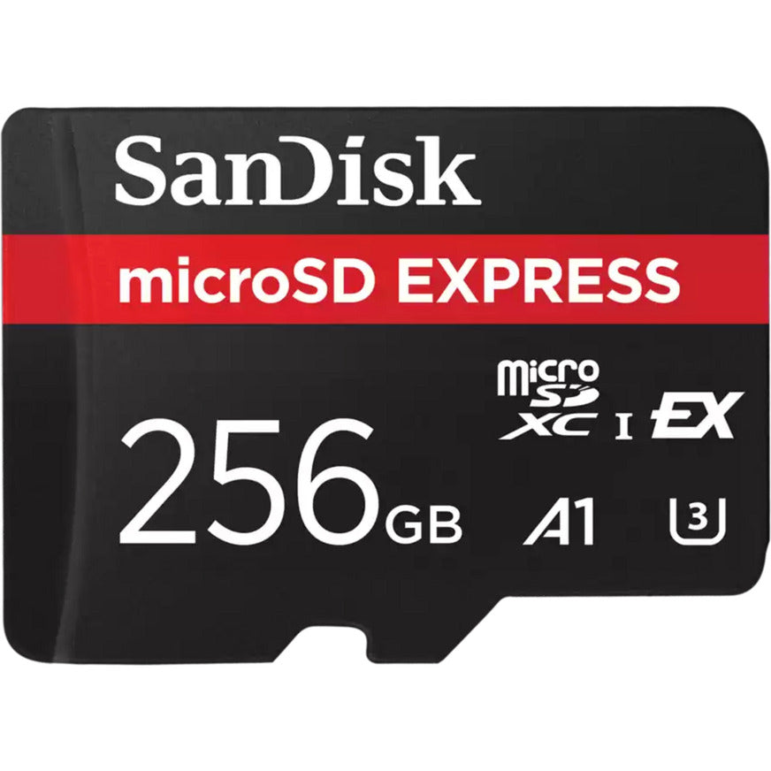Sandisk microSD express 256 GB hukommelseskort (sort, klasse 3 (u3))