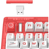 Iqunix og80 joy forhandler trådløst mekanisk tastatur (rødt, us-layout (qwerty), cherry mx silent red, 80% (tkl), rgb-lysdioder, hot-swappable, pbt, 2.4ghz | bluetooth 5.1 | usb-c)