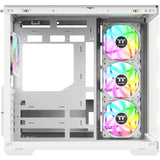 Thermaltake view 380 ws argb sne midi tårnhus (hvid træfarve | 2x USB-A | 1x USB-C | RGB | hærdet glas)