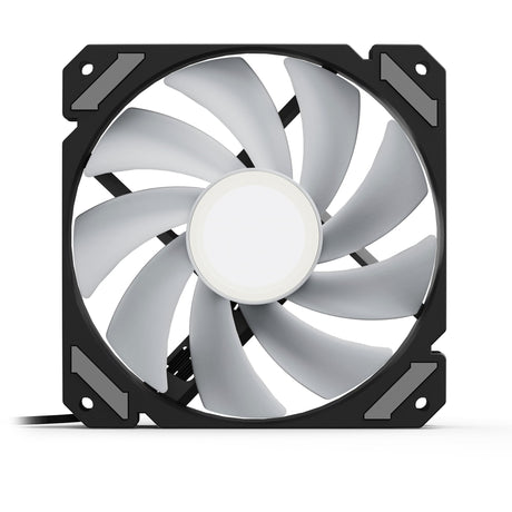 Sharkoon shark spejl rgb pwm kabinet blæser (sort, 120 x 120 x 25 mm)