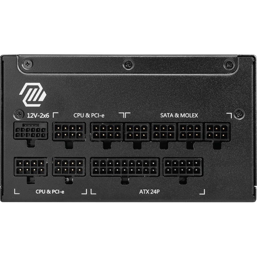 Msi mag a1250gl pcie5 modulær 1250 watt strømforsyning (sort, 1x 12v-2x6, 4x pcie)