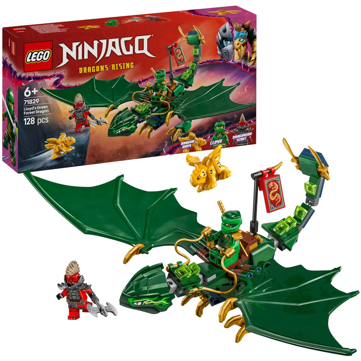 Lego ninjago 71829 lloyds grønne skovdrage