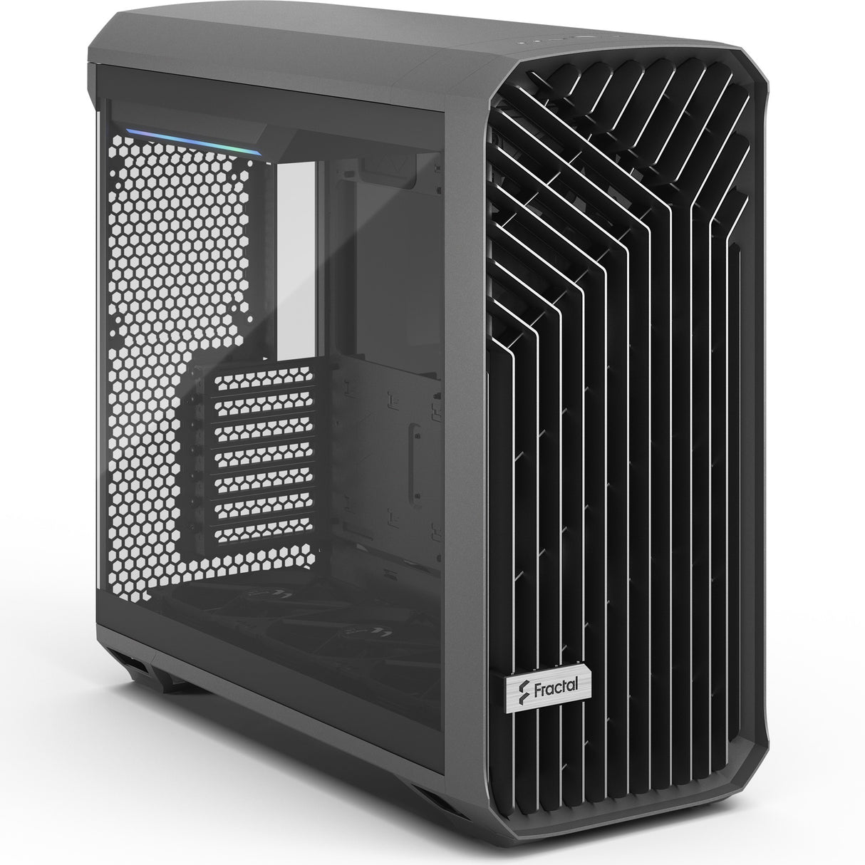 Fractal design torrent grå tg lys tonet midi tårnhus (grå | 2x USB-A | 1x USB-C | hærdet glas)