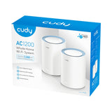 Cudy ac1200 mesh wi-fi system (2-pack) mesh router (hvid)