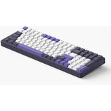 Iqunix f97 lavandin trådløst mekanisk tastatur (lavendel, us-layout (qwerty), cherry mx silent red, 96%, rgb-lysdioder, hot-swappable, pbt, 2.4ghz | bluetooth 5.1 | usb-c)