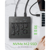 Icy box ib-4013mcl-c4 4-bay USB4® duplikator (1:3 kloner) dockingstation (sort)
