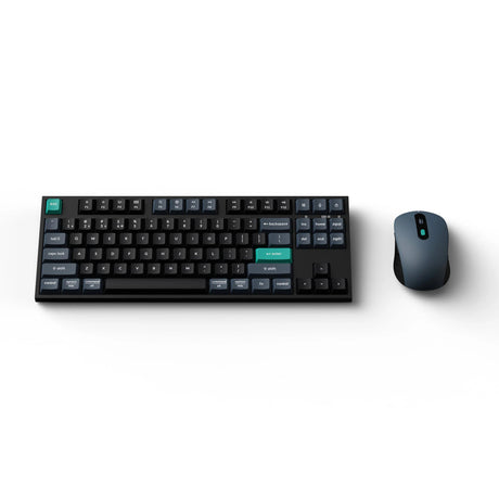 Keychron b33 tastatur og bm25 mus trådløst combo desktop sæt (sort, us layout (qwerty), saksekontakter, 80% (tkl), abs, usb-c | 2,4 ghz | bluetooth, 400-2400 dpi)