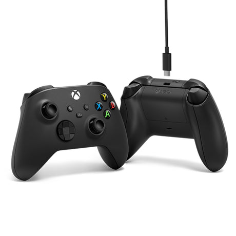 Microsoft Xbox Wireless Controller + USB-C-kabel (sort, inkl. USB-C-kabel | PC, Xbox One, Xbox Series X, Xbox Series S)