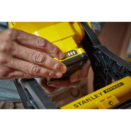 Stanley fatmax v20 18v arbejdslampe (gul sort, batteri og oplader medfølger ikke)