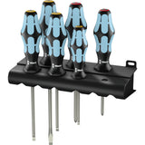 Wera 3334 6 skruetrækkersæt, rustfrit stål + holder, 6 dele (sort blå)