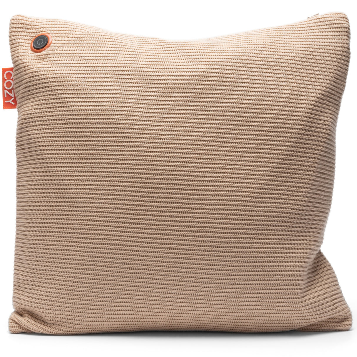 Hyggelig ustrikket 45 x 45 cm trådløs varmepude (lys beige, powerbank 5000 mah)