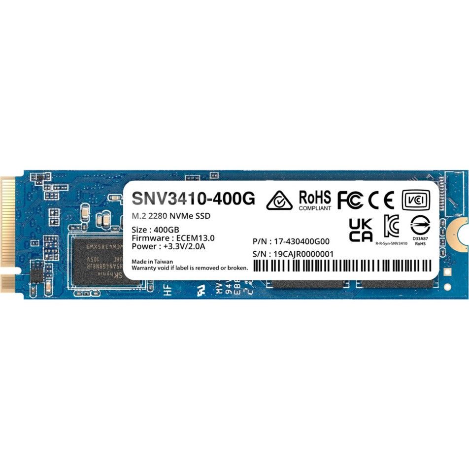 Synology snv3410-400g ssd (m.2 2280, nvme pcie 3.0 x4)