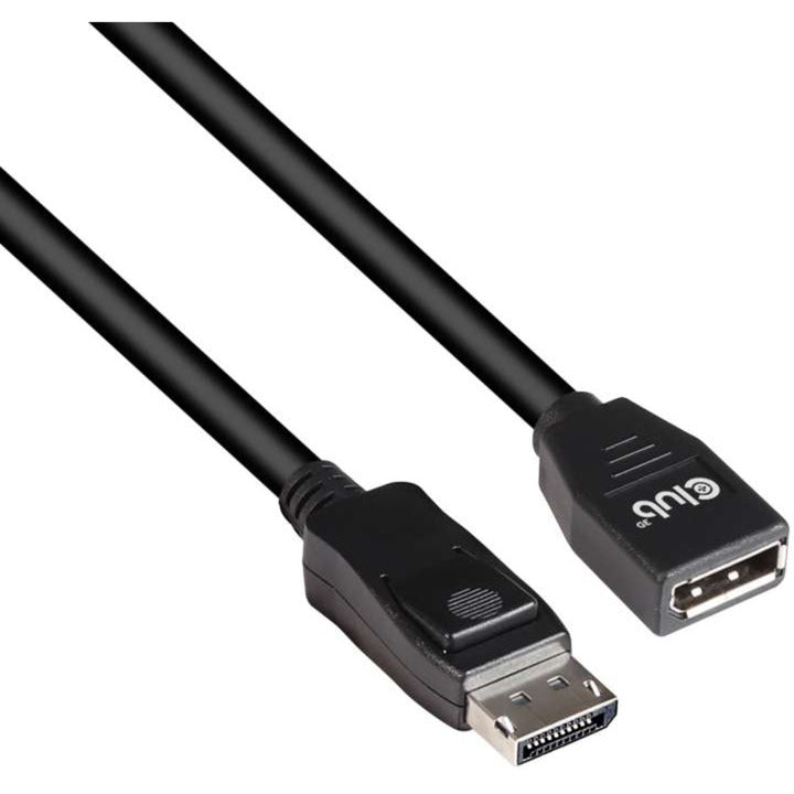 Club 3d displayport 1,4 hbr3 forlængerkabel 8k60hz m f forlængerkabel (sort, 2 meter, cac-1022)