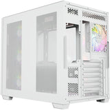 Xyz PC Gear Qubex Midi Tower-hus (hvid | 2x USB-A | 1x USB-C | Hærdet glas)