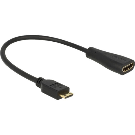 Delock mini HDMI C > HDMI A-adapter (sort, 0,23 meter)