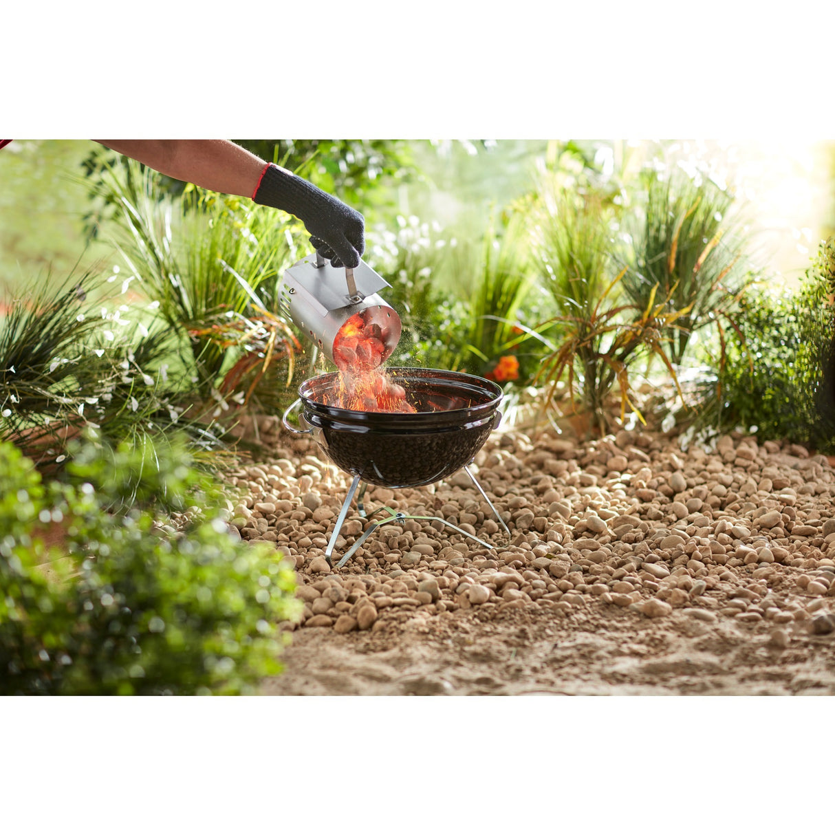 Weber rapidfire kompakt briketstarter kulstarter (sølv)
