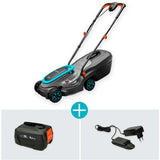 Gardena powermax 32 18v p4a læs plæneklipper batteri inkl. lader 18 v klippebredde max. 320 mm