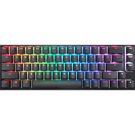 Ducky mecha pro sf rgb mekanisk tastatur (sort, us layout (qwerty), cherry mx silent red, 65%, rgb lysdioder, pbt double-shot)
