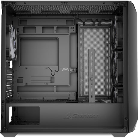Sharkoon mk3 rgb mini tårnhus (sort | 2x usb-a | 1x usb-c | rgb | hærdet glas)