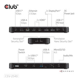 Club 3D 14-1 USB-C Quad Display dockingstation (sort)