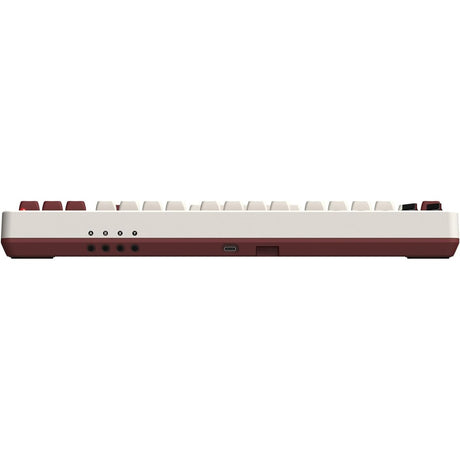 8bitdo retro mekanisk tastatur fami edition (beige, us layout (qwerty), kailh box hvid, 80% (tkl), bluetooth lavenergi, trådløs 2.4g, usb)