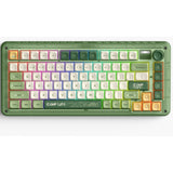 Iqunix zx75 camping trådløst mekanisk tastatur (grøn, us-layout (qwerty), cherry mx brown, 75%, rgb-lysdioder, hot-swappable, double-shot pbt, 2,4ghz | bluetooth 5.1 | usb-c)