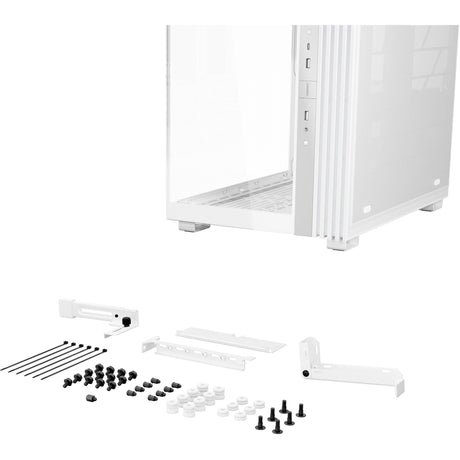 Vær stille! lys base 600 dx midi tårnhus (hvid | 2x USB-A | 1x USB-C | RGB | hærdet glas)