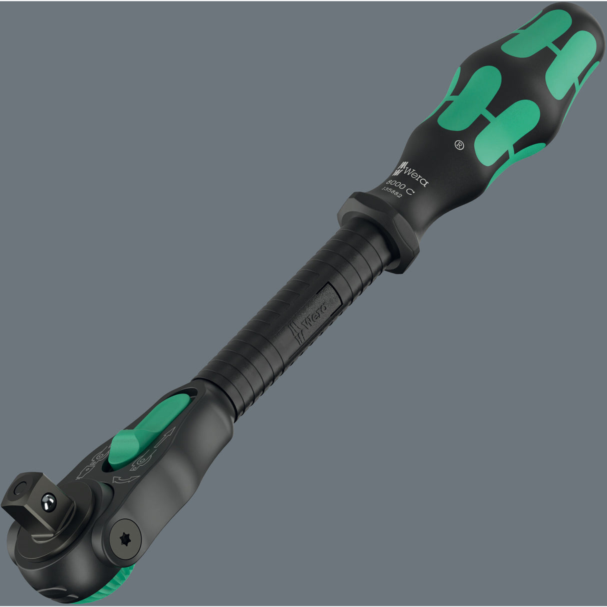 Wera 8000 c black edition zyklop speed skralde med 1 2 drev (sort grøn)